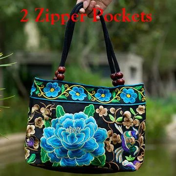 2016 Vintage National Ethnic Embroidery Bags Indian Boho Embroidered Shoulder Bag Brand Bags Logo Handbags Women Sac a Dos Femme