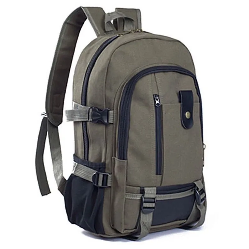 2022 New Mountaineering Bag Backpack for Men Canvas Large Capacity High School Backpacks Outdoor Travel Camping Bag Computer Bag