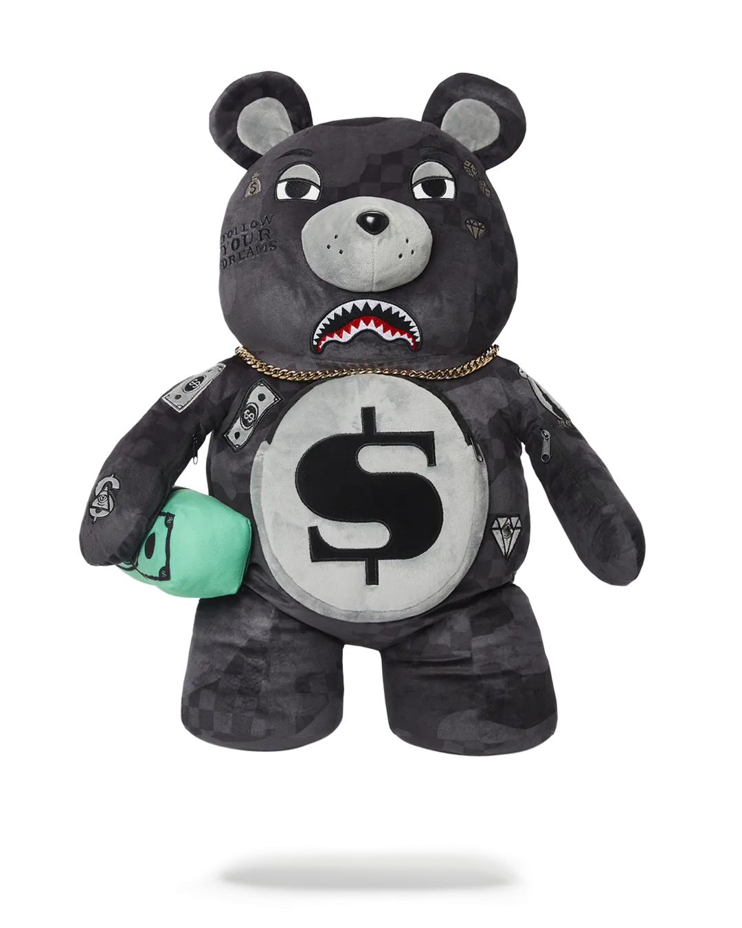 3AM NEVER SLEEP MONEYBEAR TEDDYBEAR BACKPACK