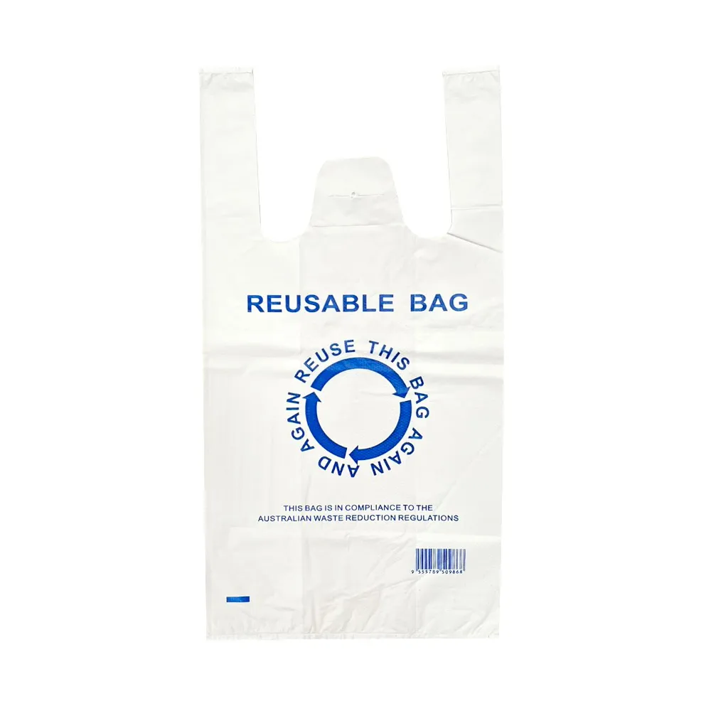 680pcs 26×50cm Medium Eco Design Reusable Plastic Singlet Shopping Bags
