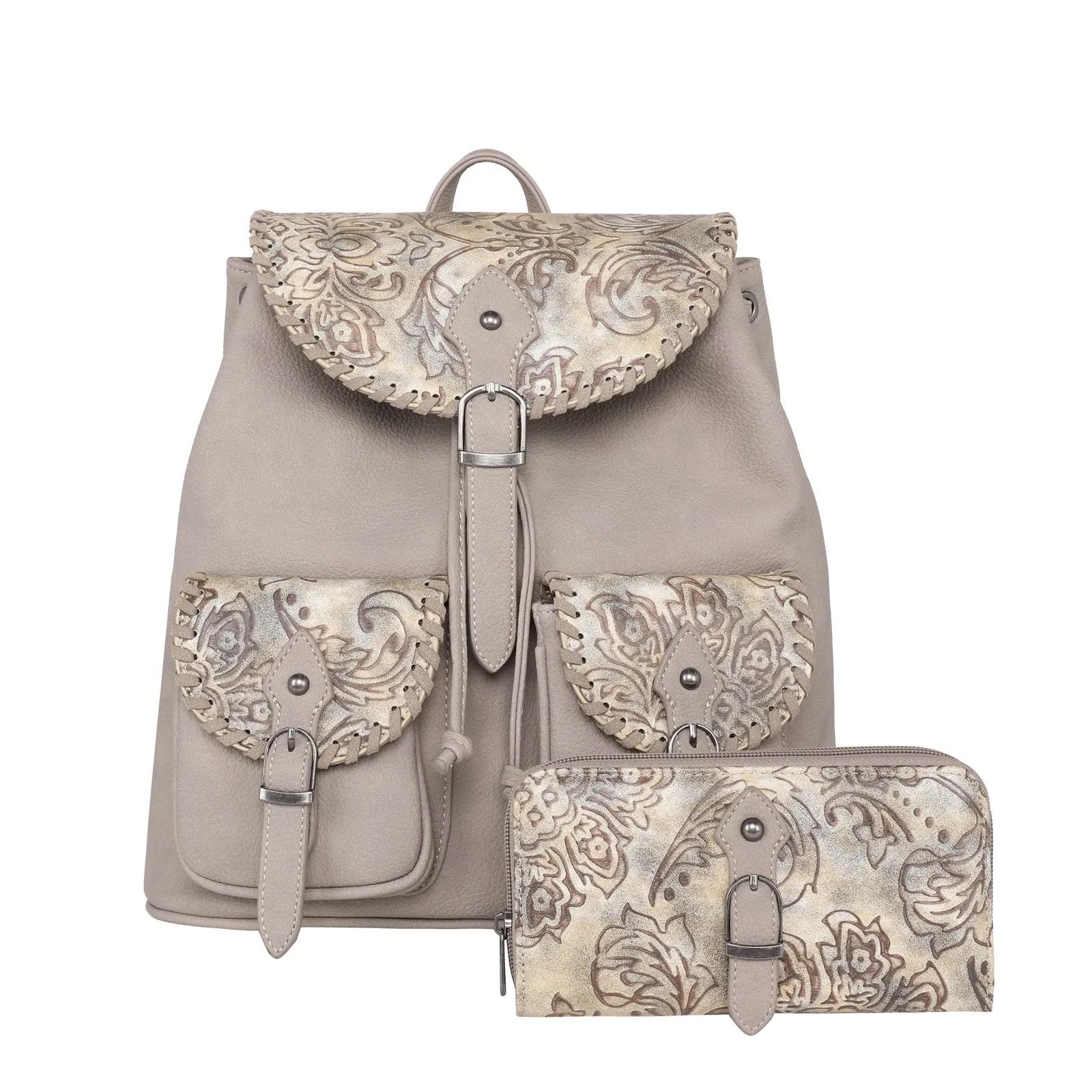 AB-076W American Bling Handbag/Backpack & Wallet Set Pre-pack (12Set/Case)