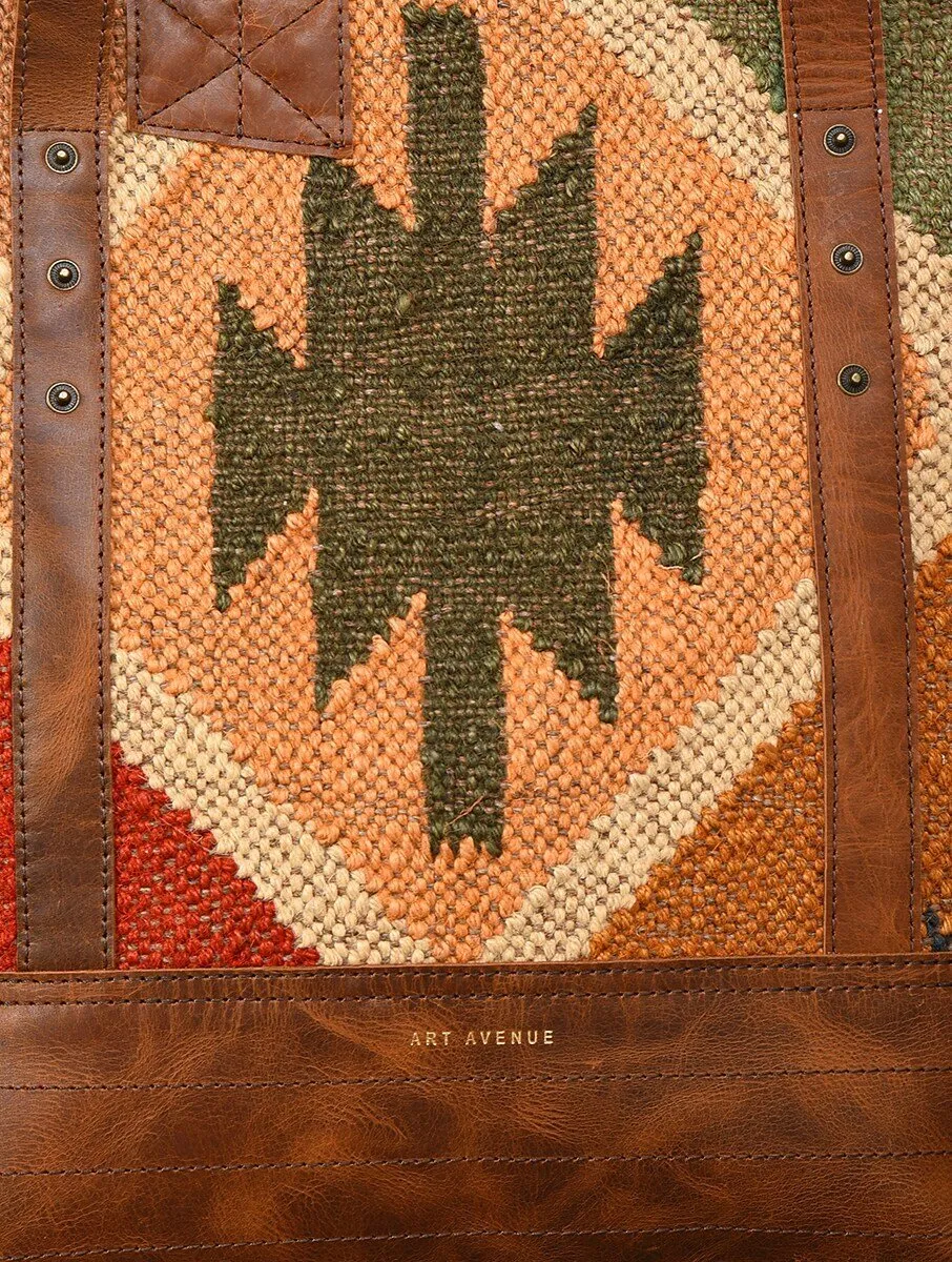 ANEUR - KILIM & LEATHER HAND BAG