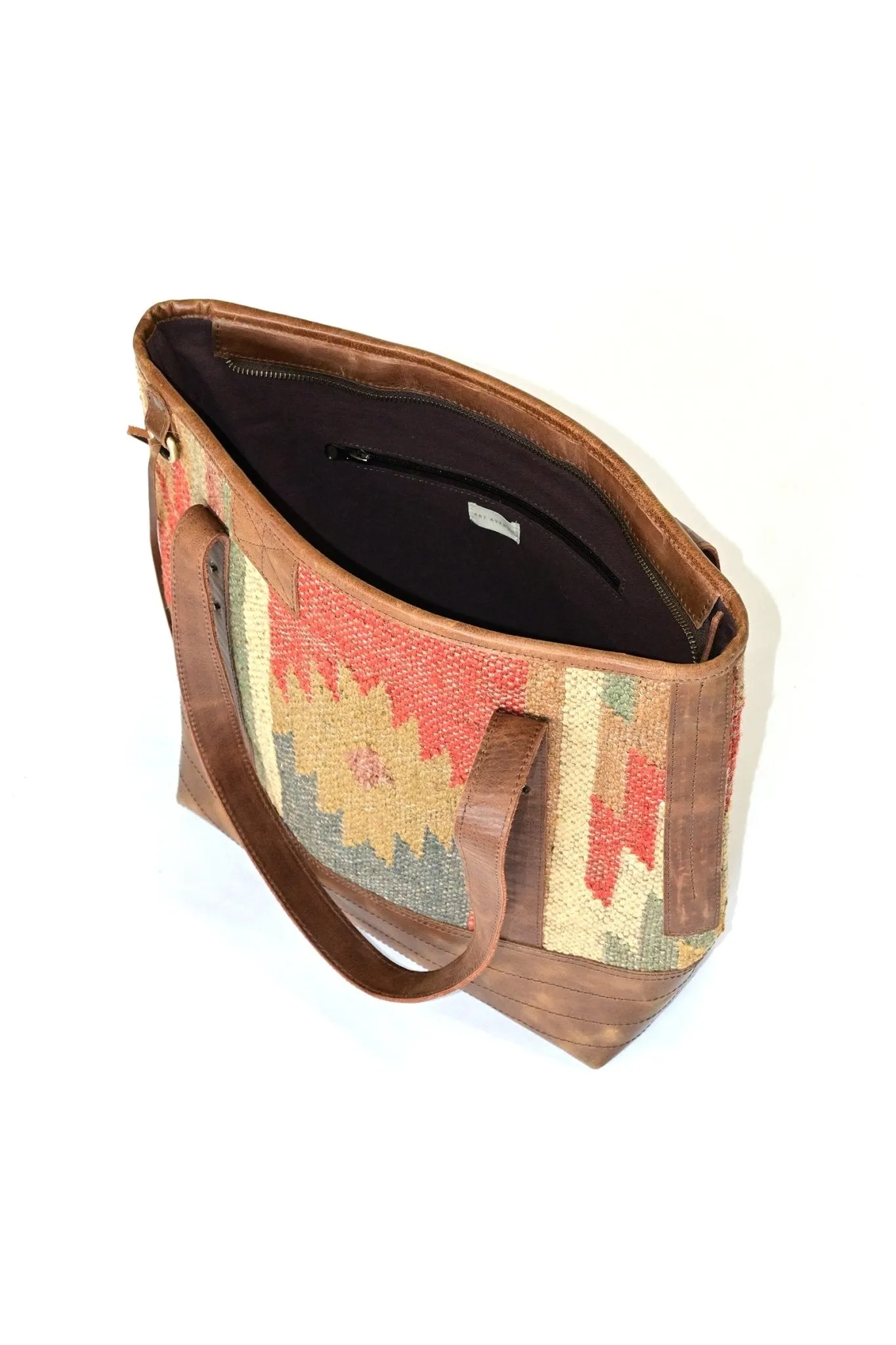 ANEUR - KILIM & LEATHER HAND BAG
