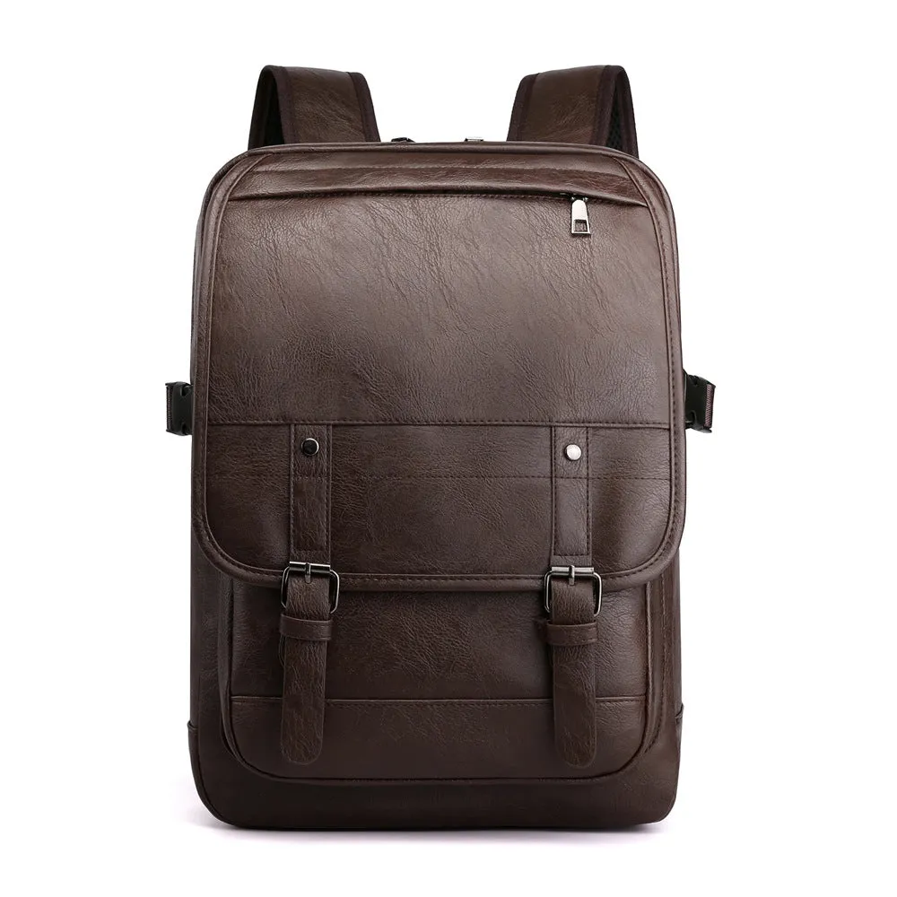 Backpack New Travel Backpack Briefcase Men's Pu Backpack Fashion Simple Large Capacity Cross-Border Computer Bag