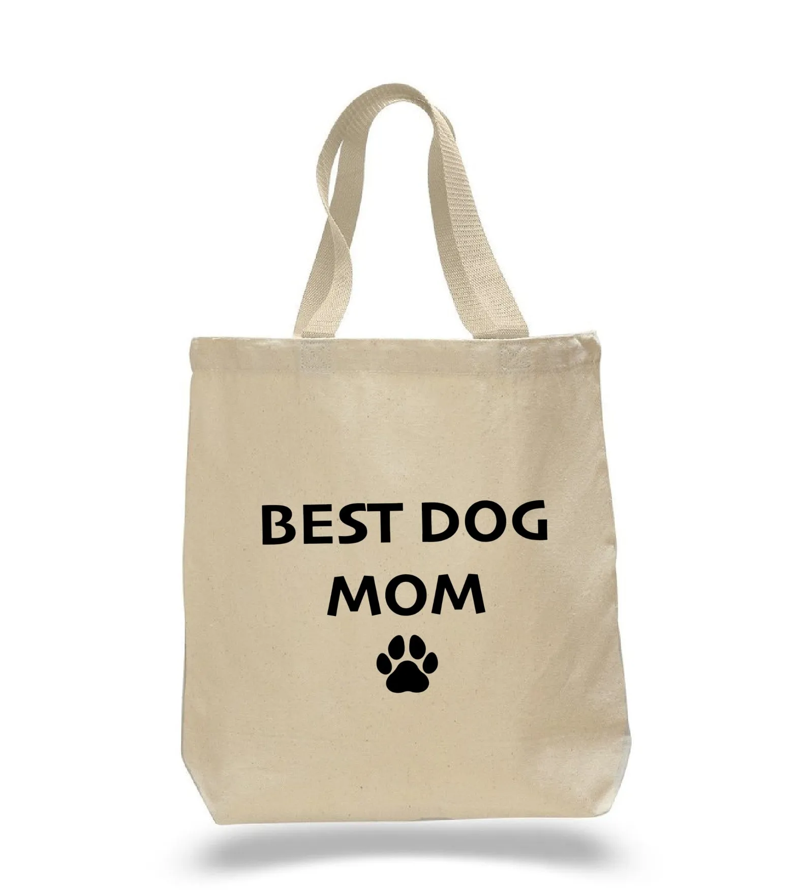 Best Dog Mom Canvas Tote Bags
