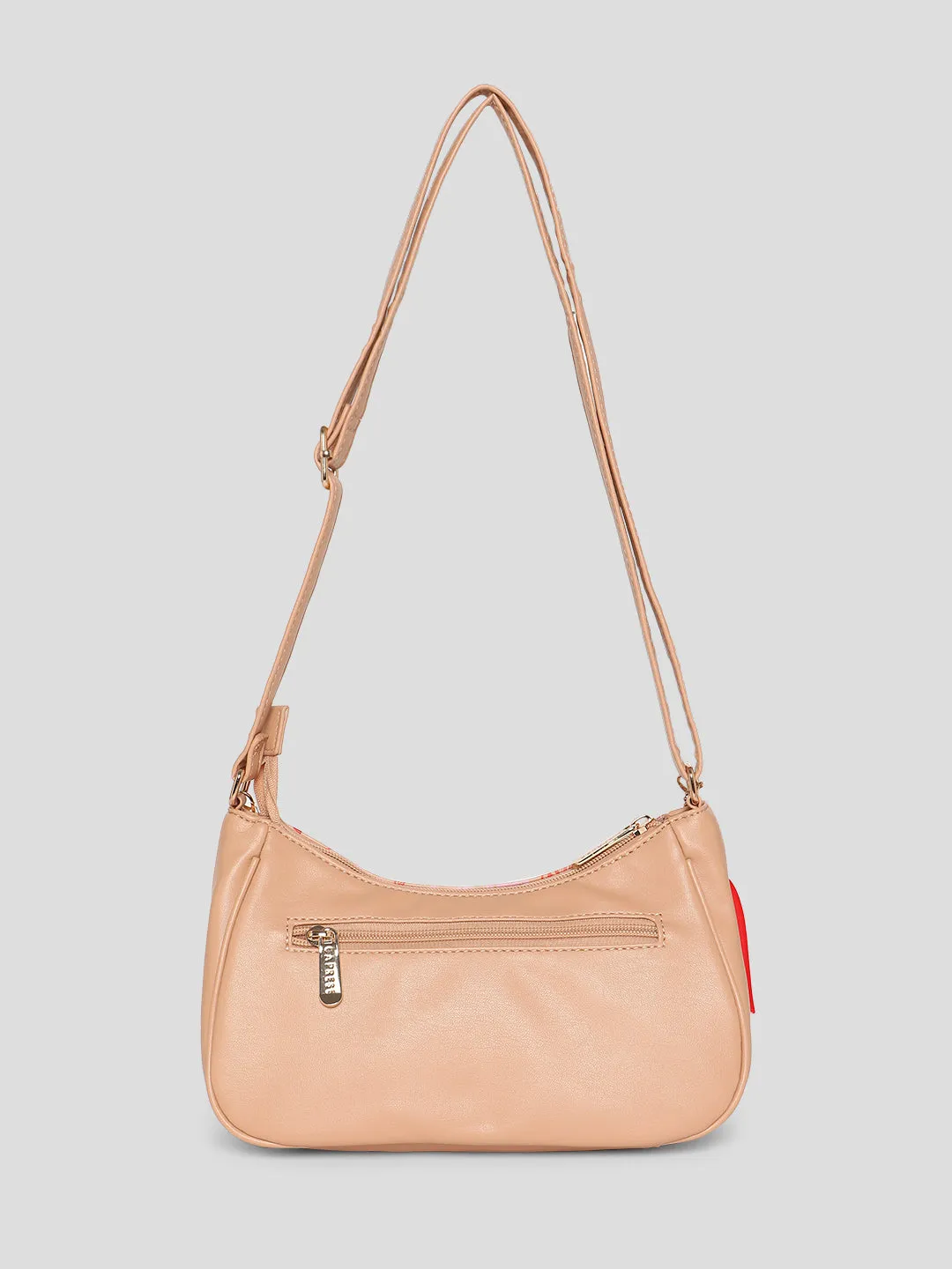 Caprese Emily In Paris Printed Hobo Handbag Beige