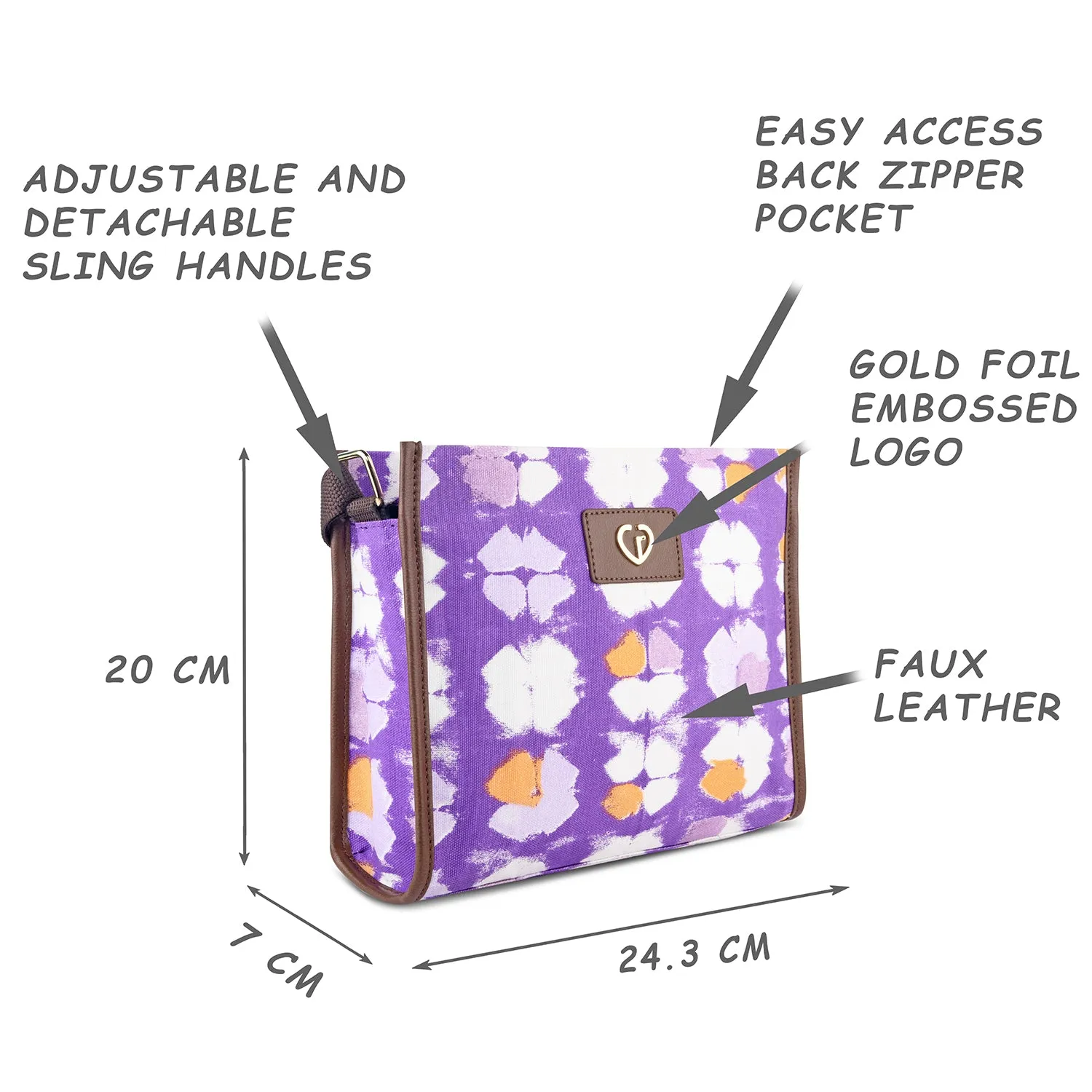 Caprese Enora Sling Medium Purple