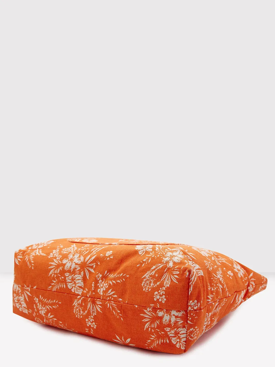 Large Orange Caprese Kendall Tote - Optimized E-commerce Product Title