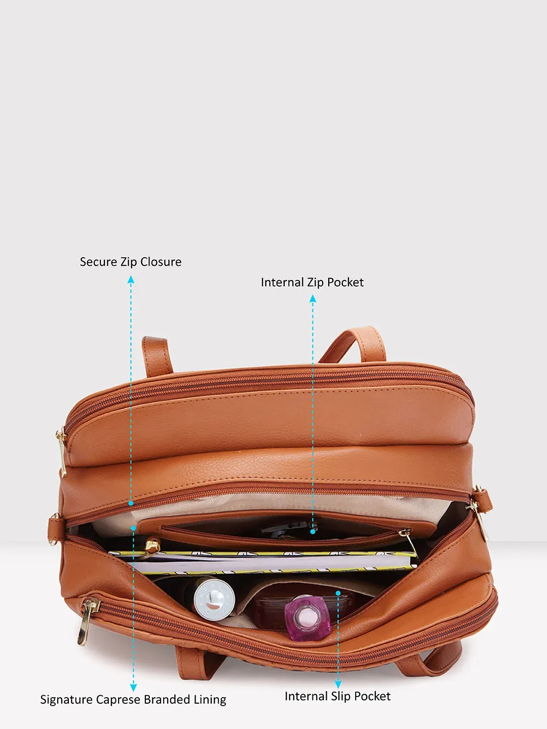 Caprese Leo Satchel Medium (E) Tan