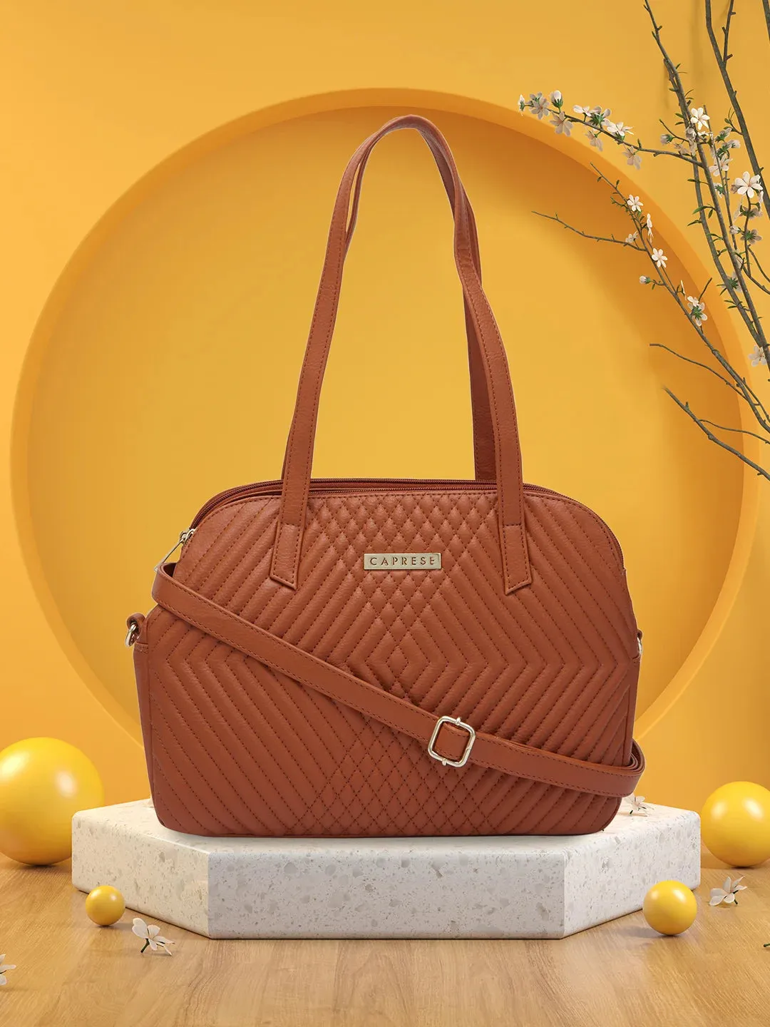 Caprese Leo Satchel Medium (E) Tan