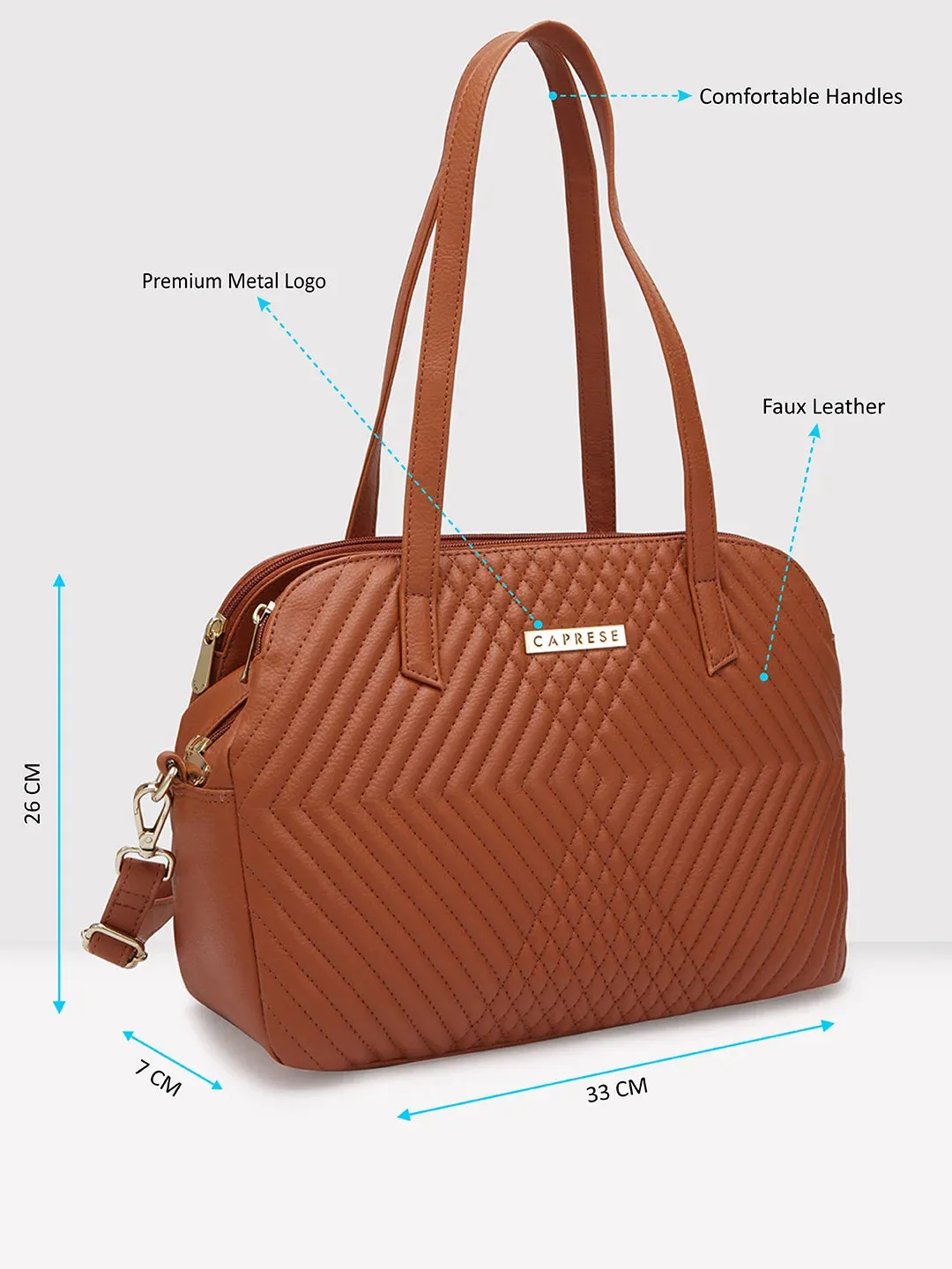 Caprese Leo Satchel Medium (E) Tan