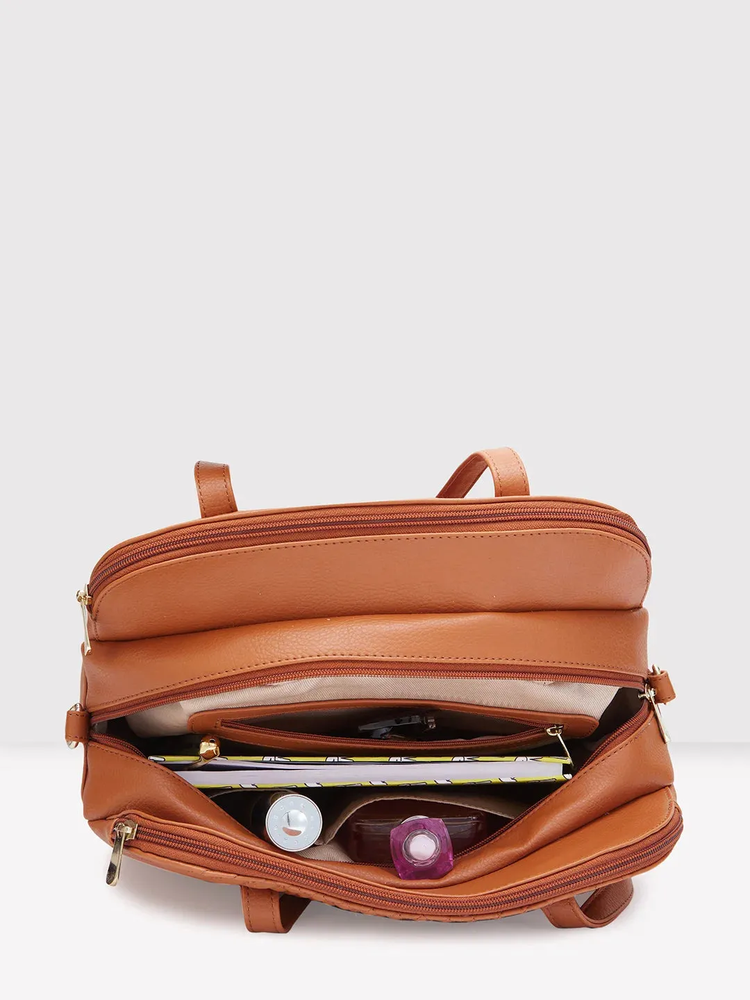 Caprese Leo Satchel Medium (E) Tan