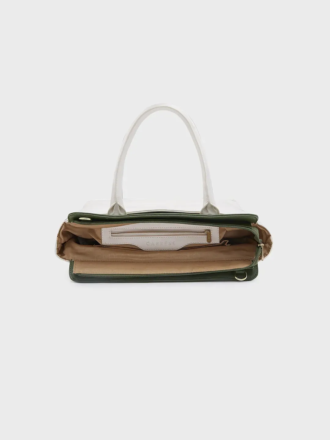 Caprese Lizzy Satchel Medium Solid Women'S Handbag Cream