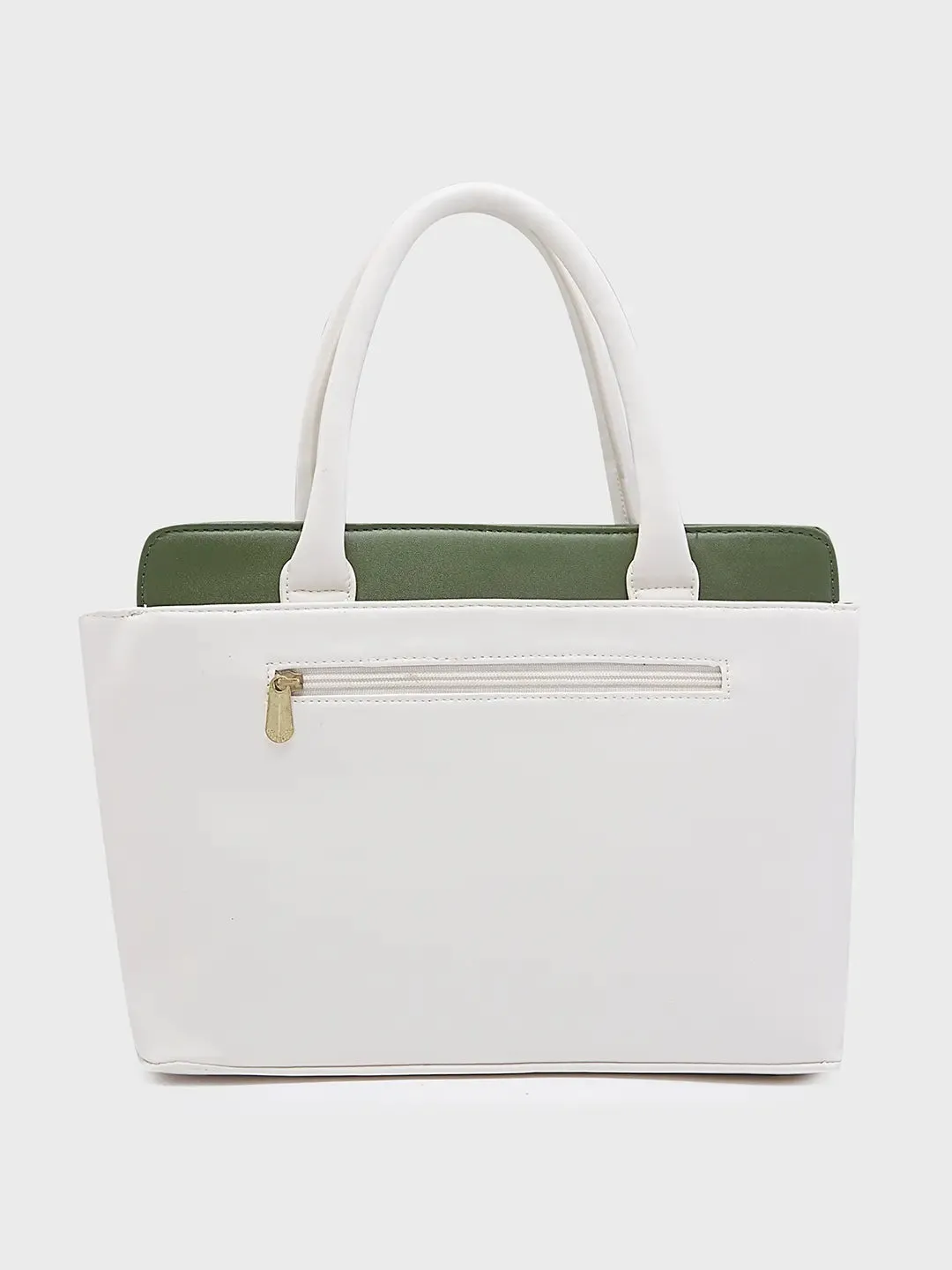 Caprese Lizzy Satchel Medium Solid Women'S Handbag Cream