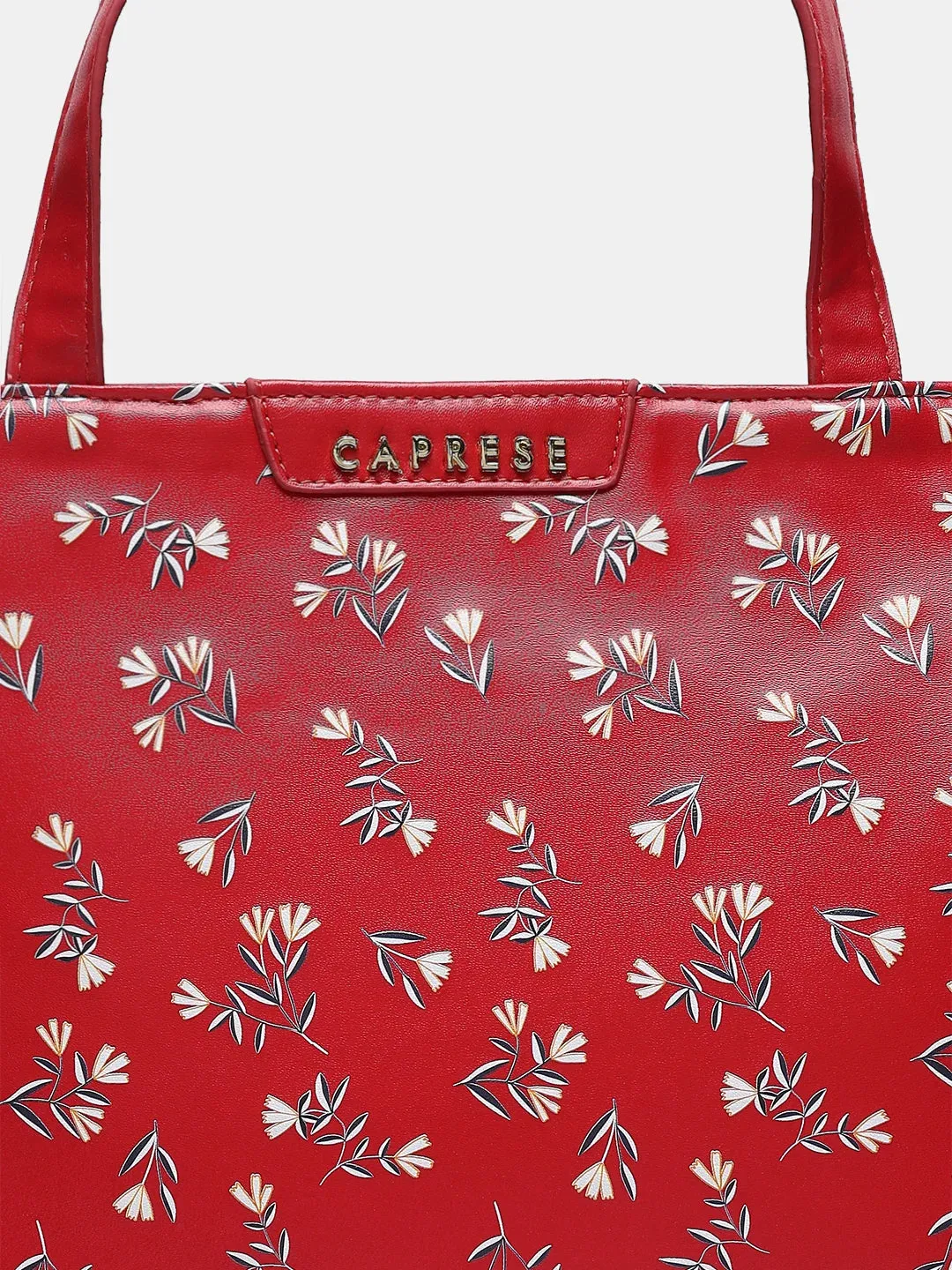 Caprese Merida Satchel Large Printed Women'S Handbag Red