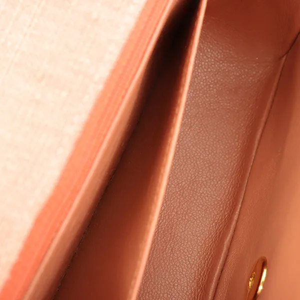 Chanel 1992 Cotton Diana Flap Chain Bag Light Coral