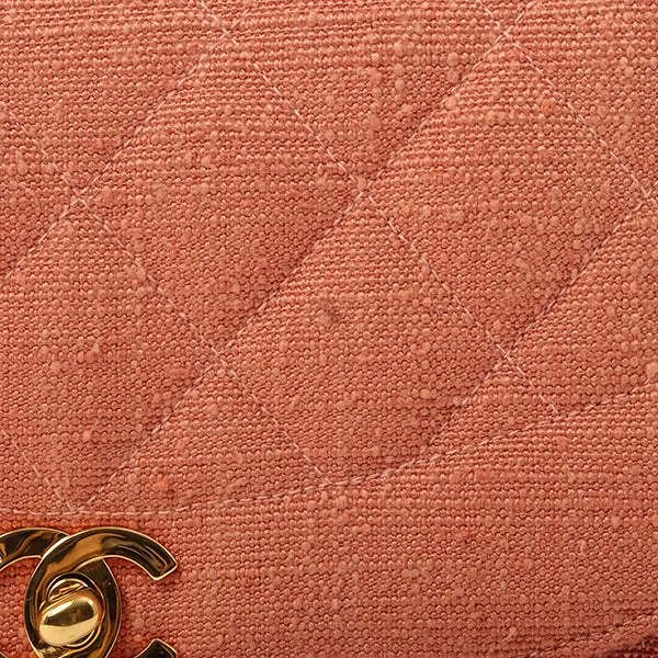 Chanel 1992 Cotton Diana Flap Chain Bag Light Coral