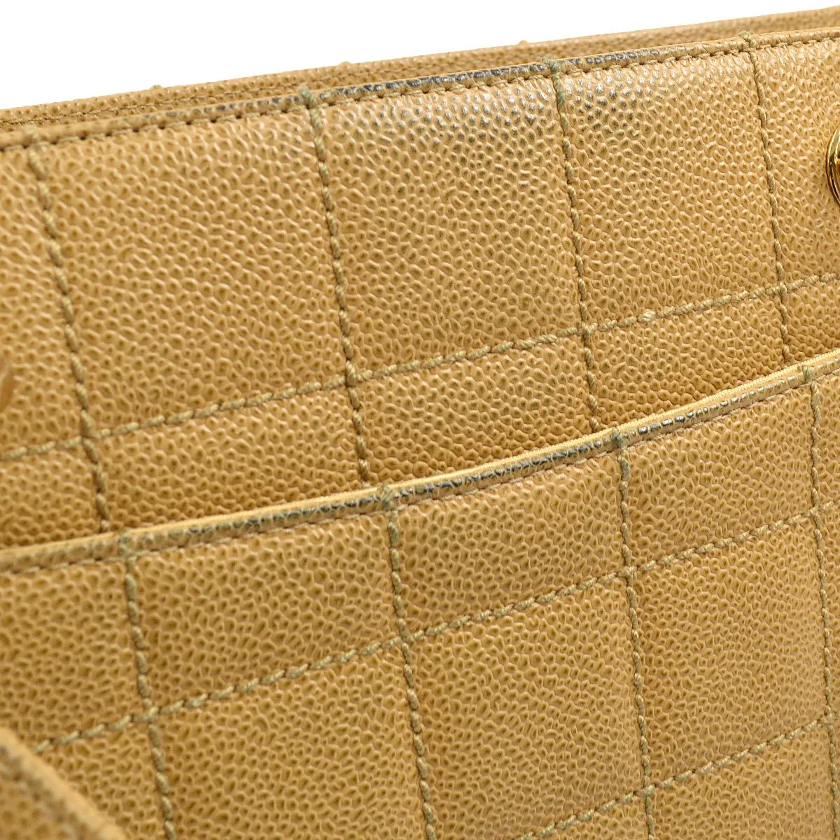 CHANEL 2001-2003 Beige Caviar Wild Stitch Tote