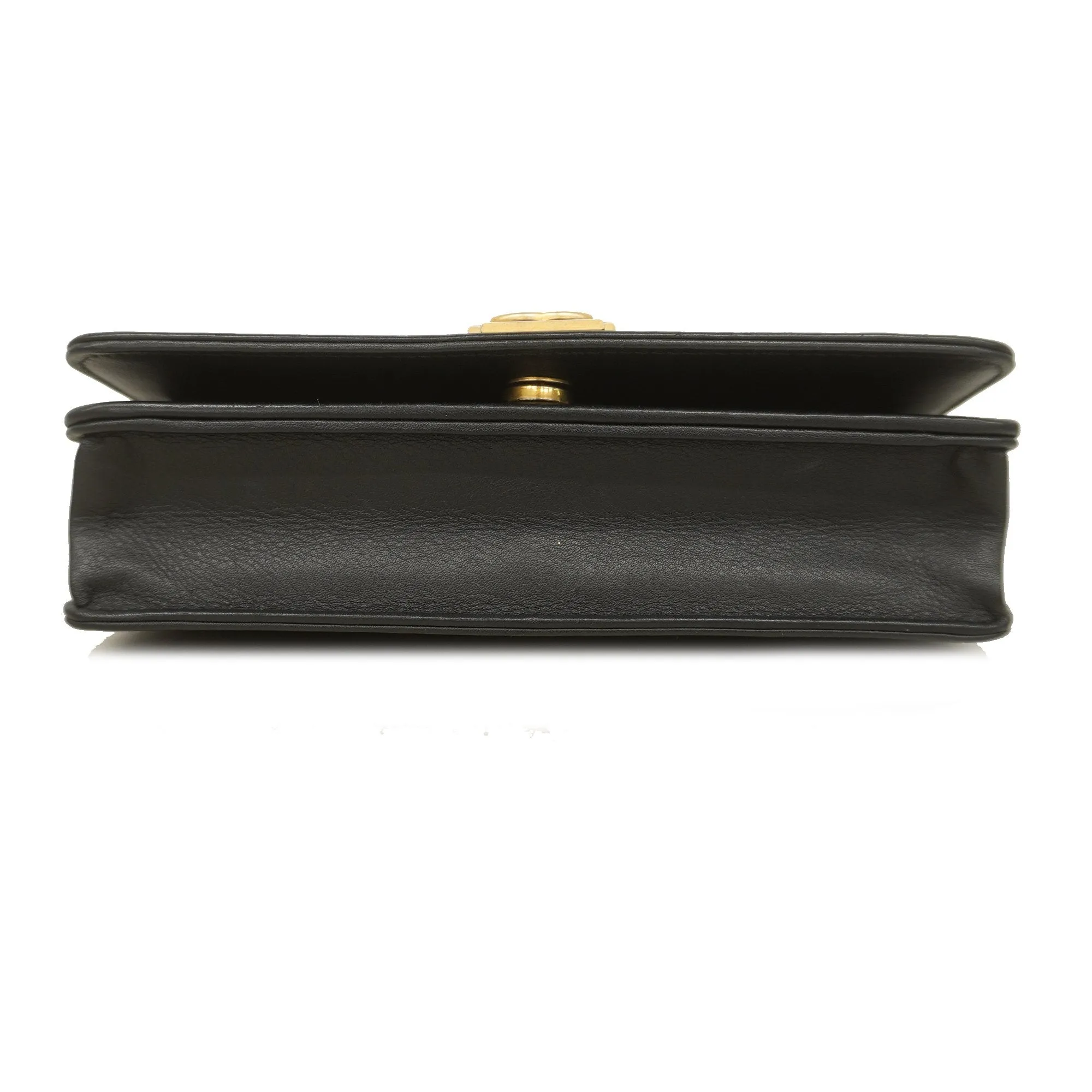 Chanel Boy Chanel Chain Wallet Gold Hardware Women's Lambskin Black