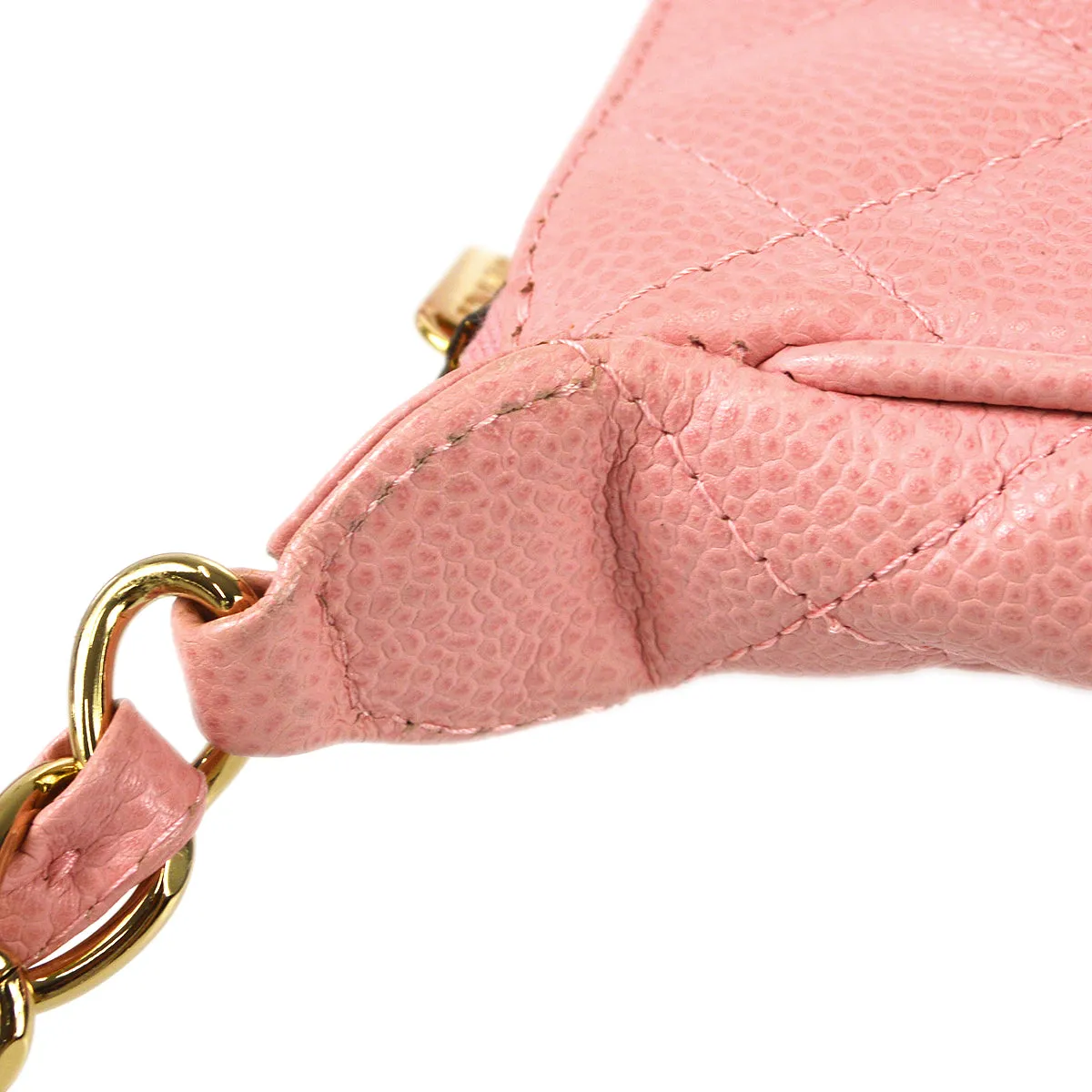 CHANEL Chain Handbag Pink Caviar 68193