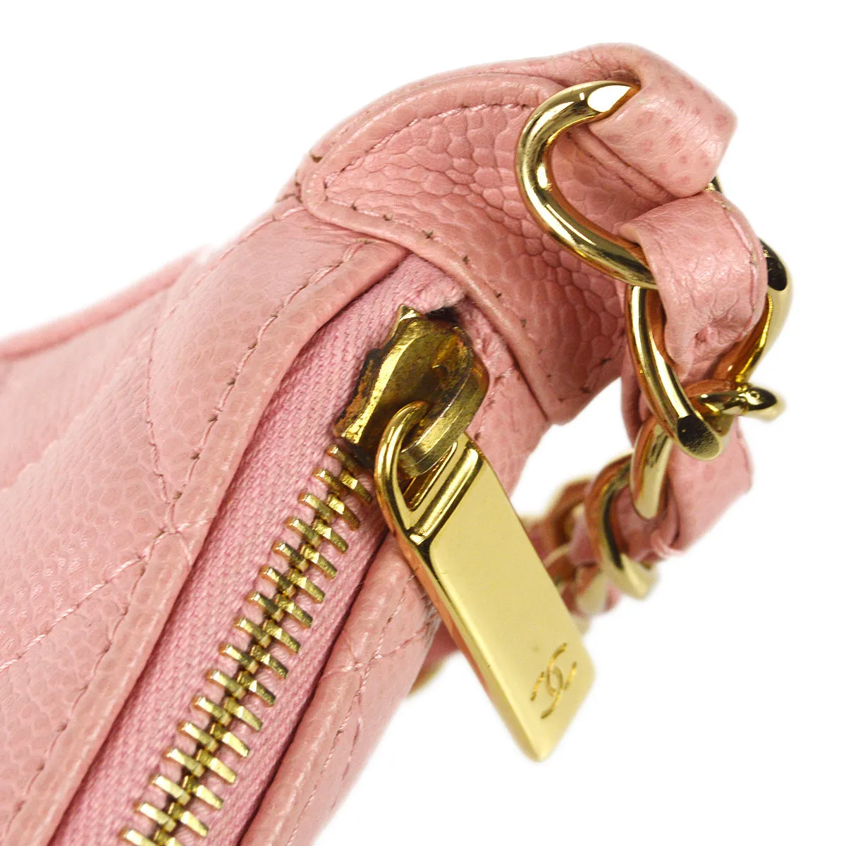 CHANEL Chain Handbag Pink Caviar 68193