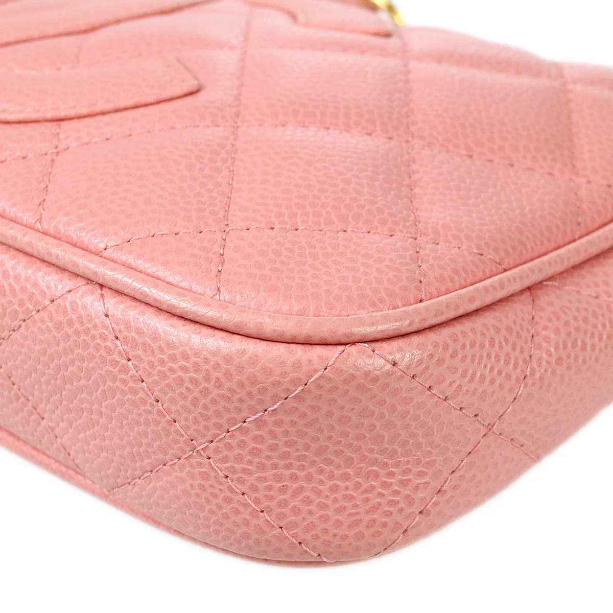 CHANEL Chain Handbag Pink Caviar 68193