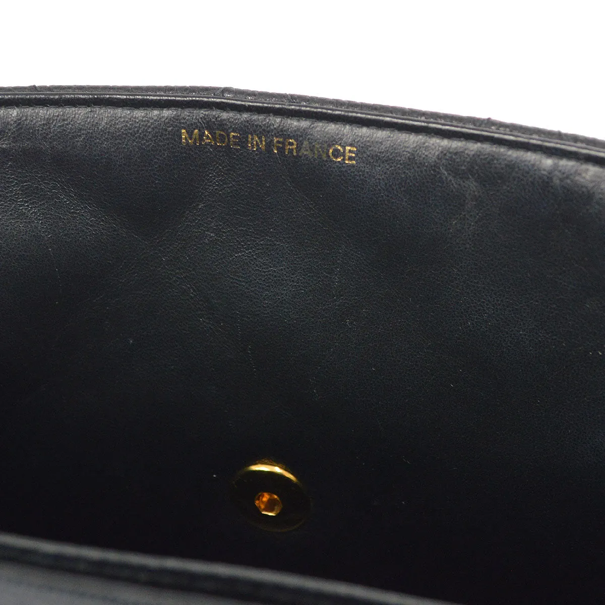CHANEL Chain Shoulder Bag Black Caviar