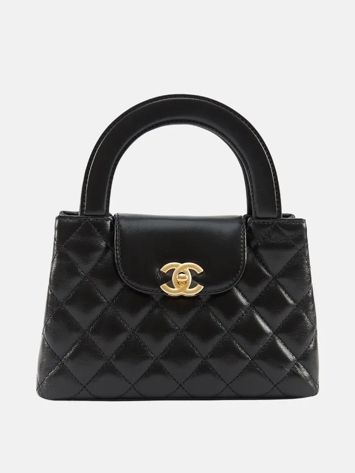 Chanel Kelly Shopping Bag Shiny Aged Calfskin & Gold Hardware (Mini)