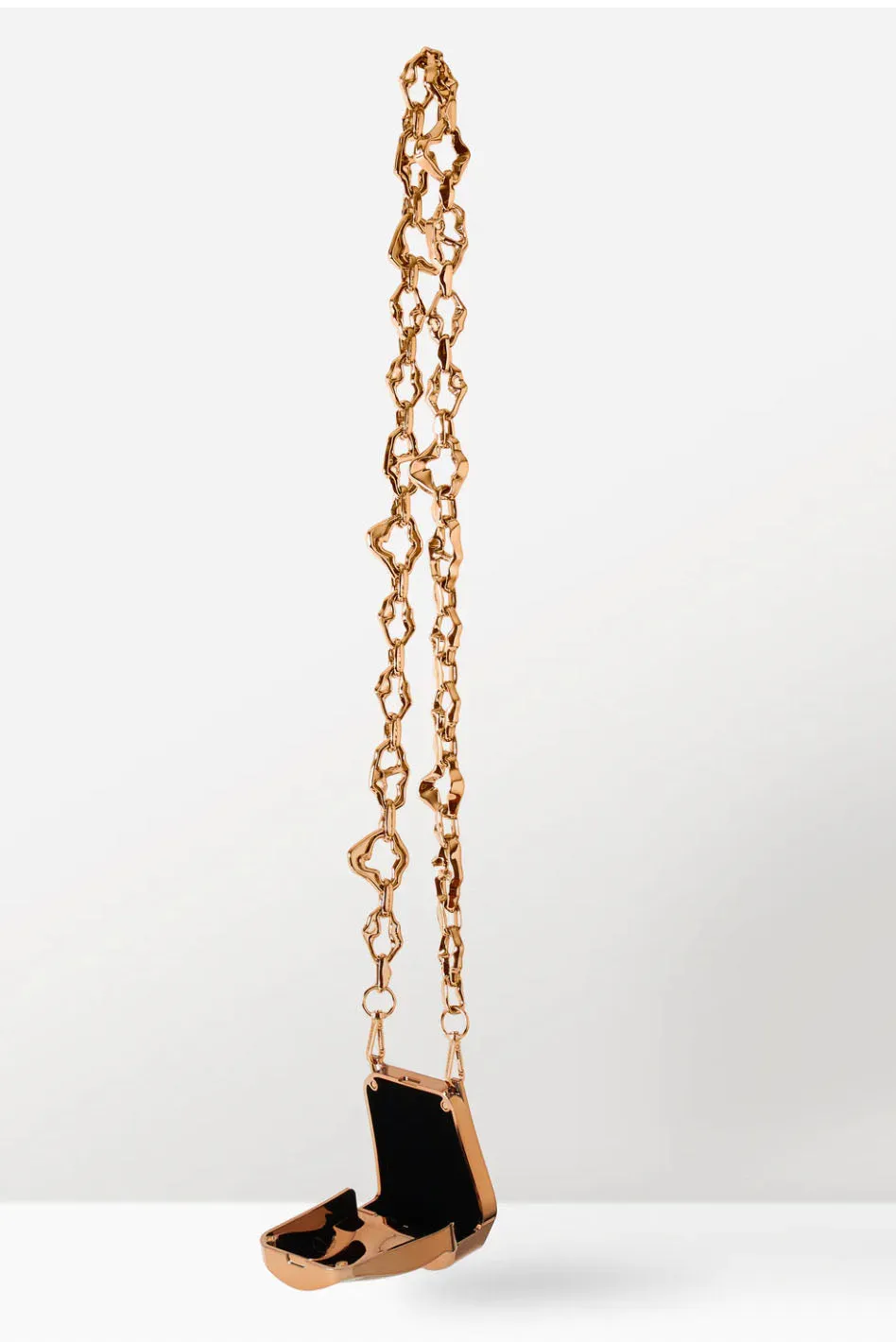 Coin Purse Wavy Chain Rose Bronze