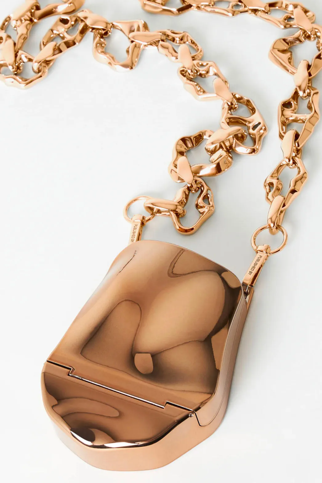 Coin Purse Wavy Chain Rose Bronze