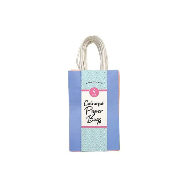 Colourful Paper Bags 4 Pack