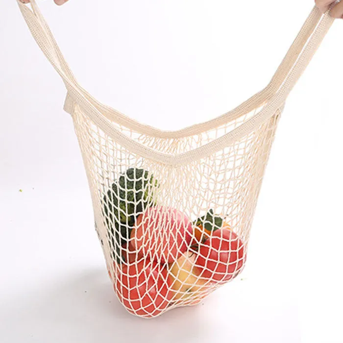 Eco Friendly Organic Fruit and Vegetable Mesh Net Grocery Tote Bag