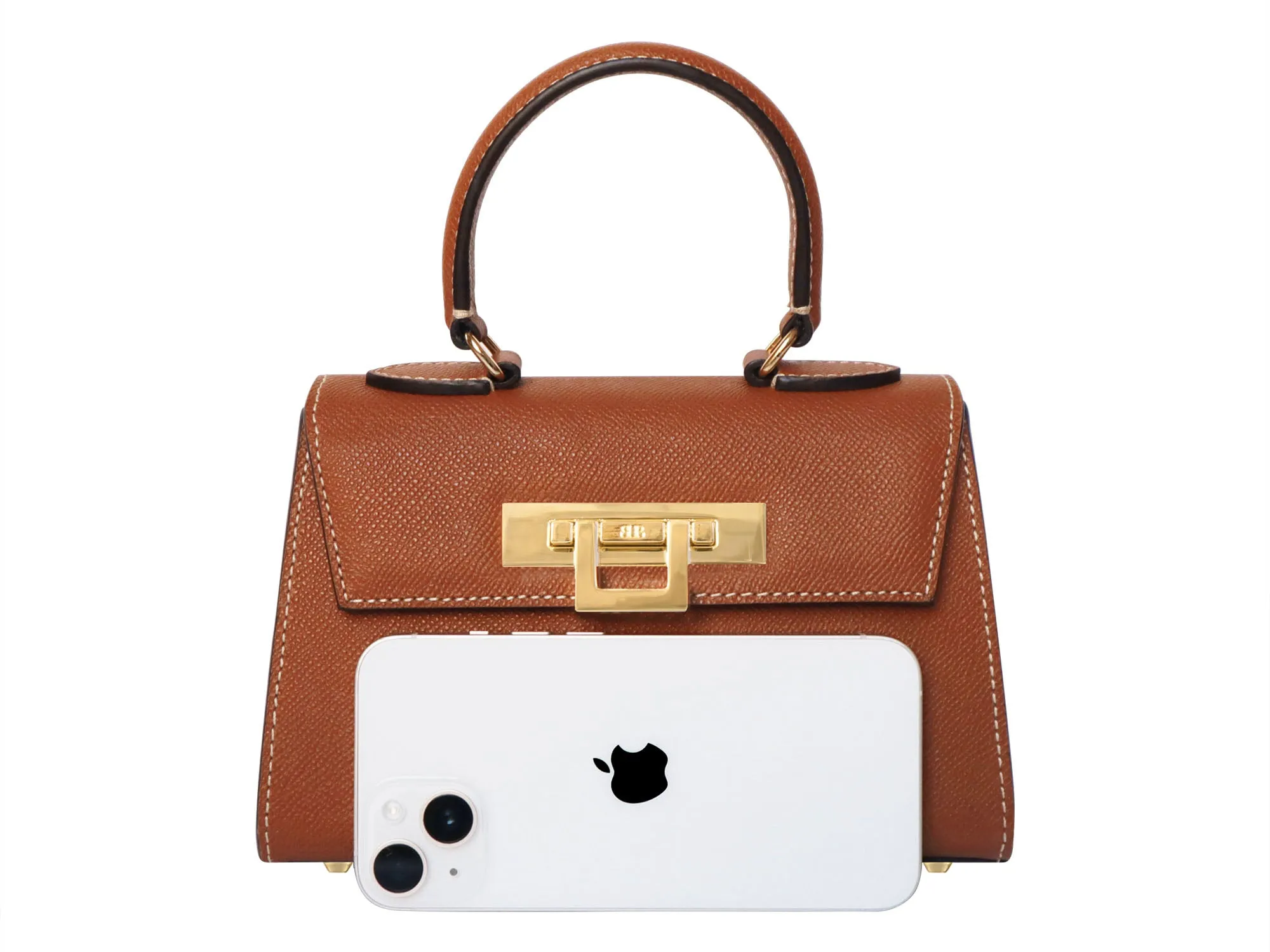 Fonteyn Mignon Dolomite Pebble Print Calf Leather Handbag - Wine