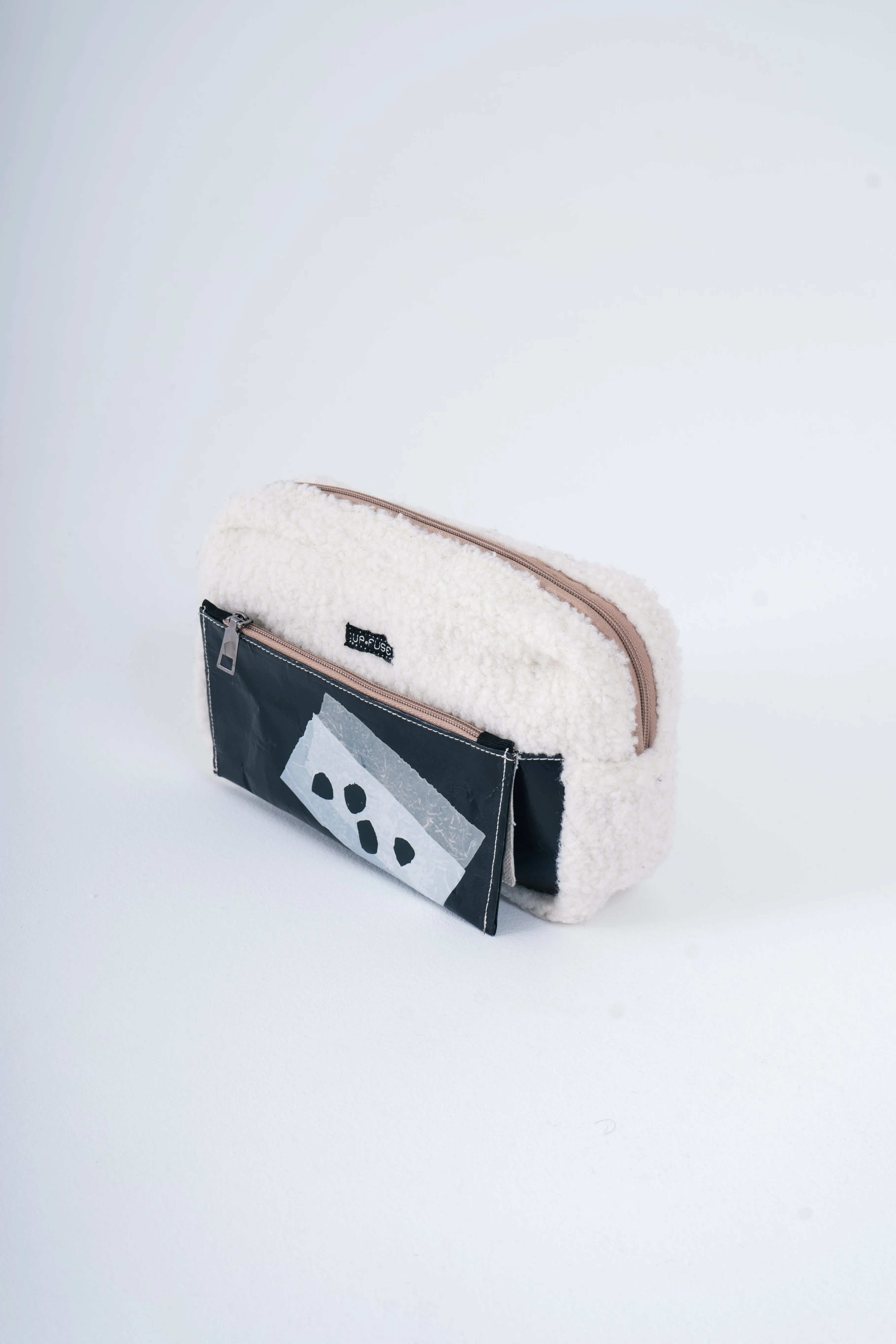 Fur Pouch in Beige Monopoly