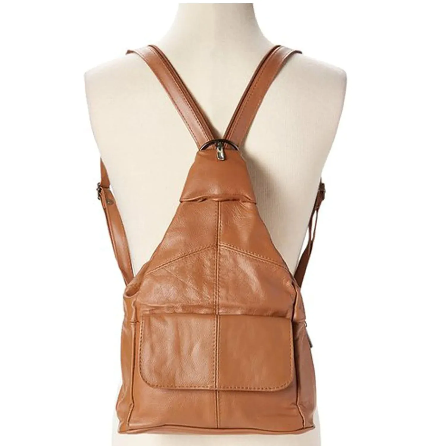 Genuine Leather Sling Style Backpack