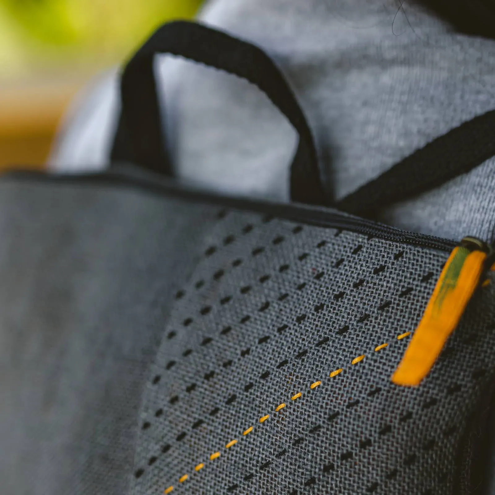Jute Ikat Backpack with Hand Embroidery