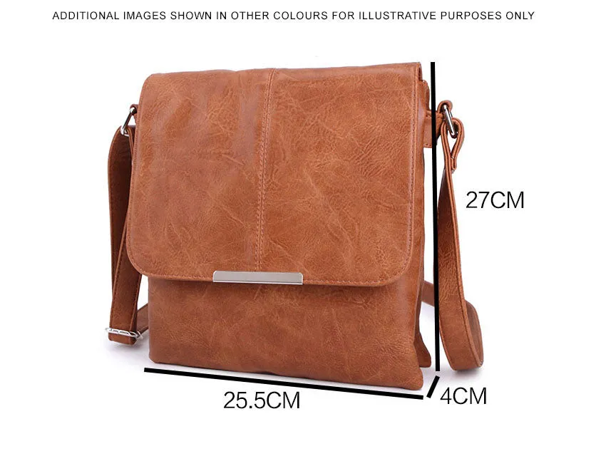 LARGE MULTI POCKET CROSS BODY MESSENGER BAG - MUSTARD YELLOW