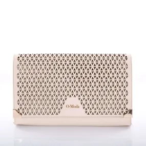 Laser Cut Faux Leather Designer Evening Bag