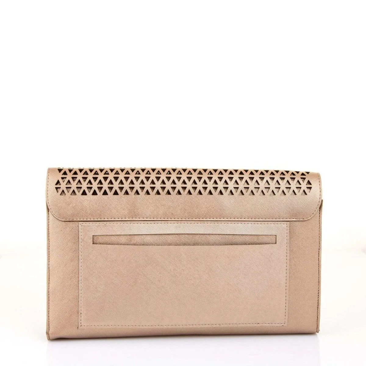 Laser Cut Faux Leather Designer Evening Bag