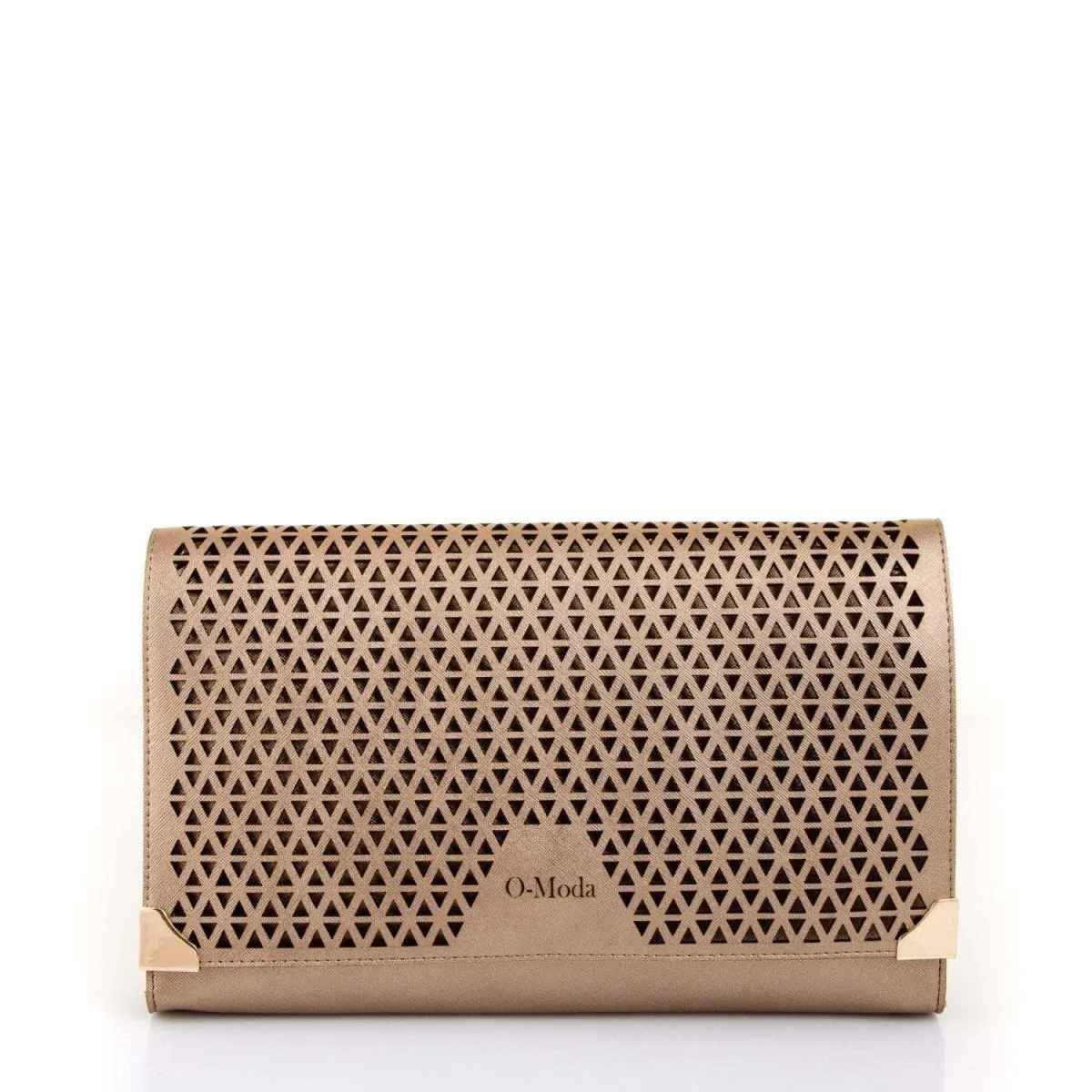Laser Cut Faux Leather Designer Evening Bag
