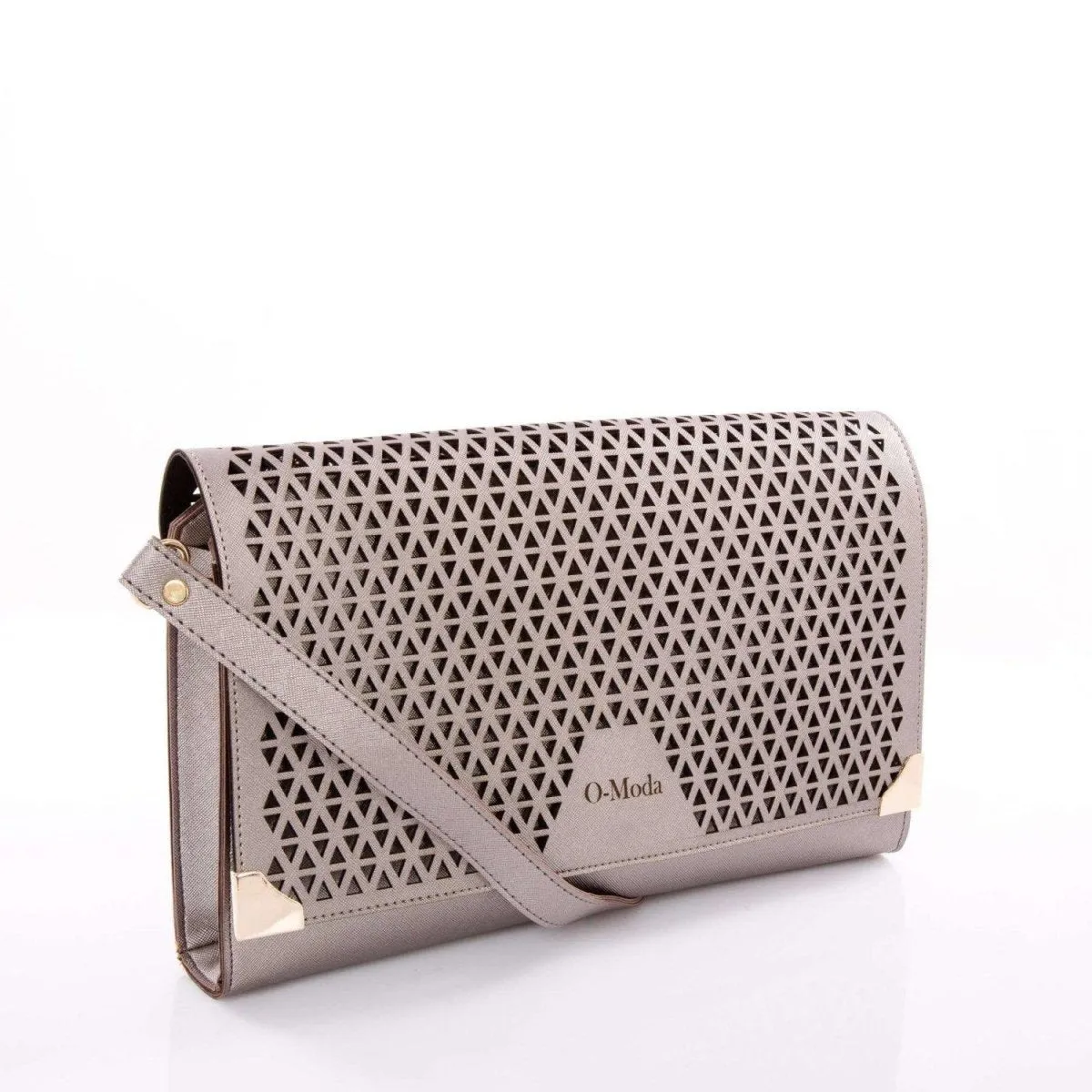 Laser Cut Faux Leather Designer Evening Bag