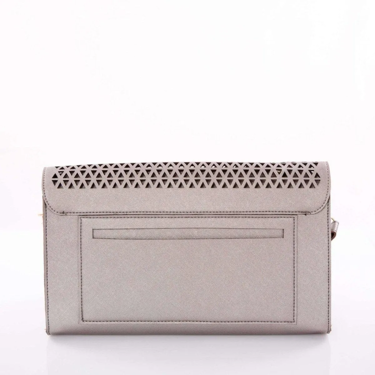 Laser Cut Faux Leather Designer Evening Bag