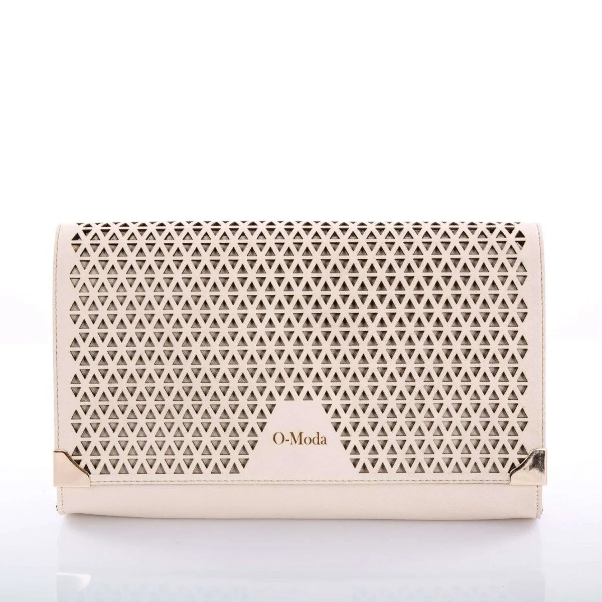 Laser Cut Faux Leather Designer Evening Bag