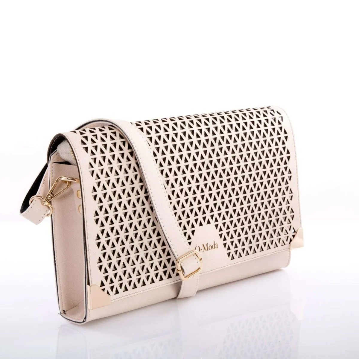 Laser Cut Faux Leather Designer Evening Bag
