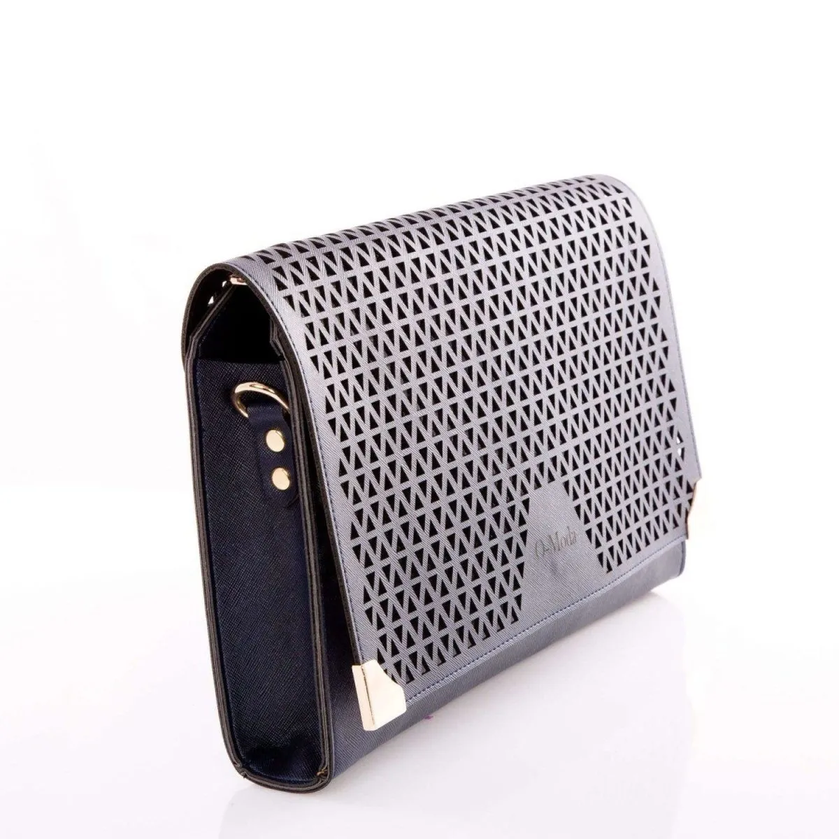 Laser Cut Faux Leather Designer Evening Bag