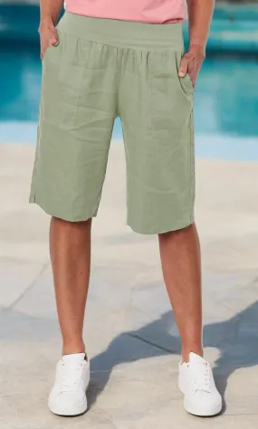 Linen Short Jersey Waist Thyme