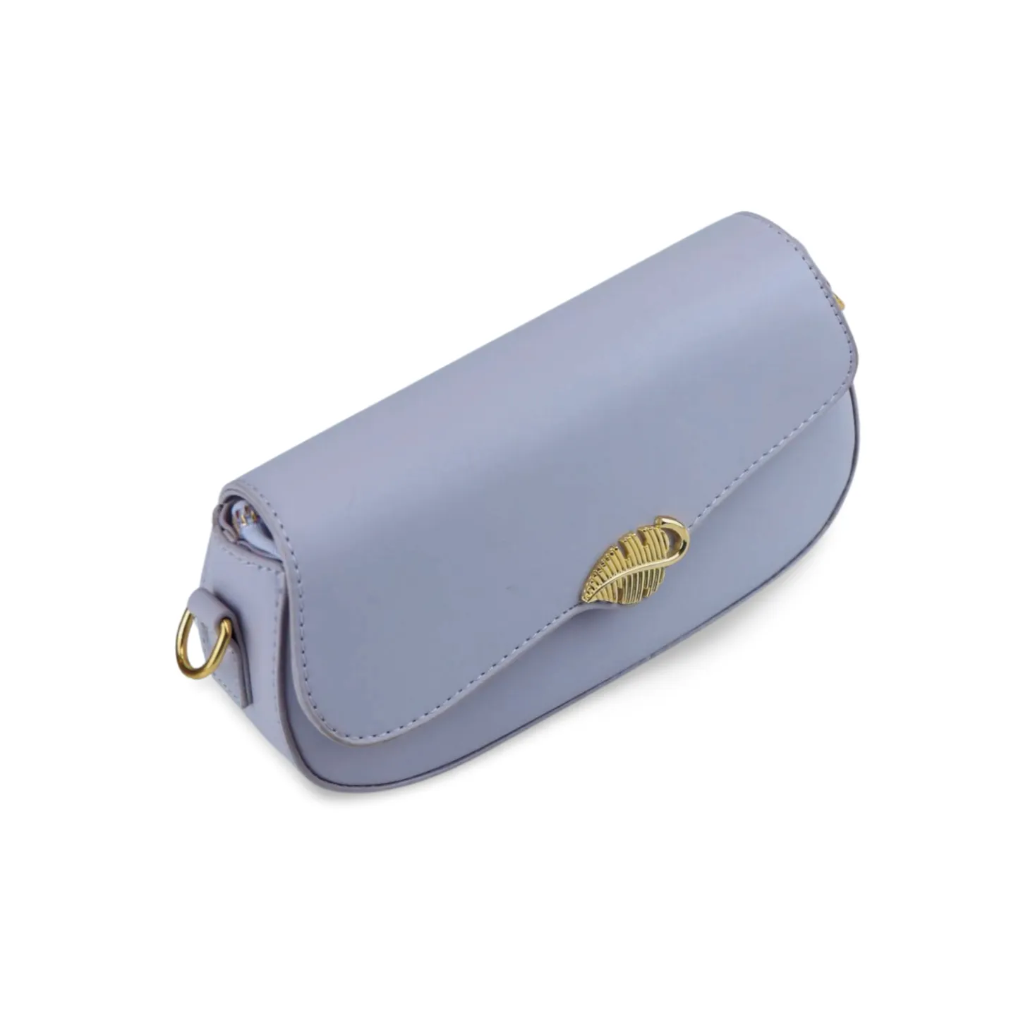 Luxurious Crossbody Bag with Gold Leaf Accents-art 2004