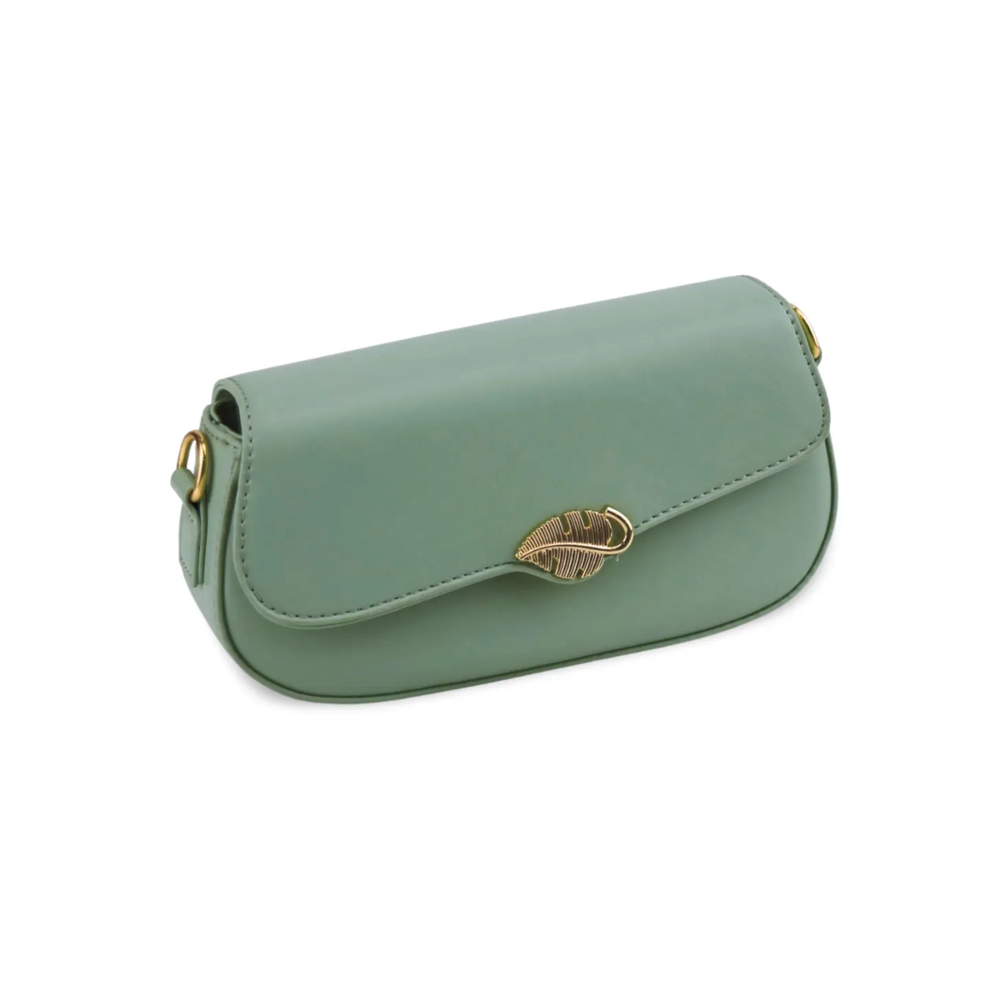 Luxurious Crossbody Bag with Gold Leaf Accents-art 2004