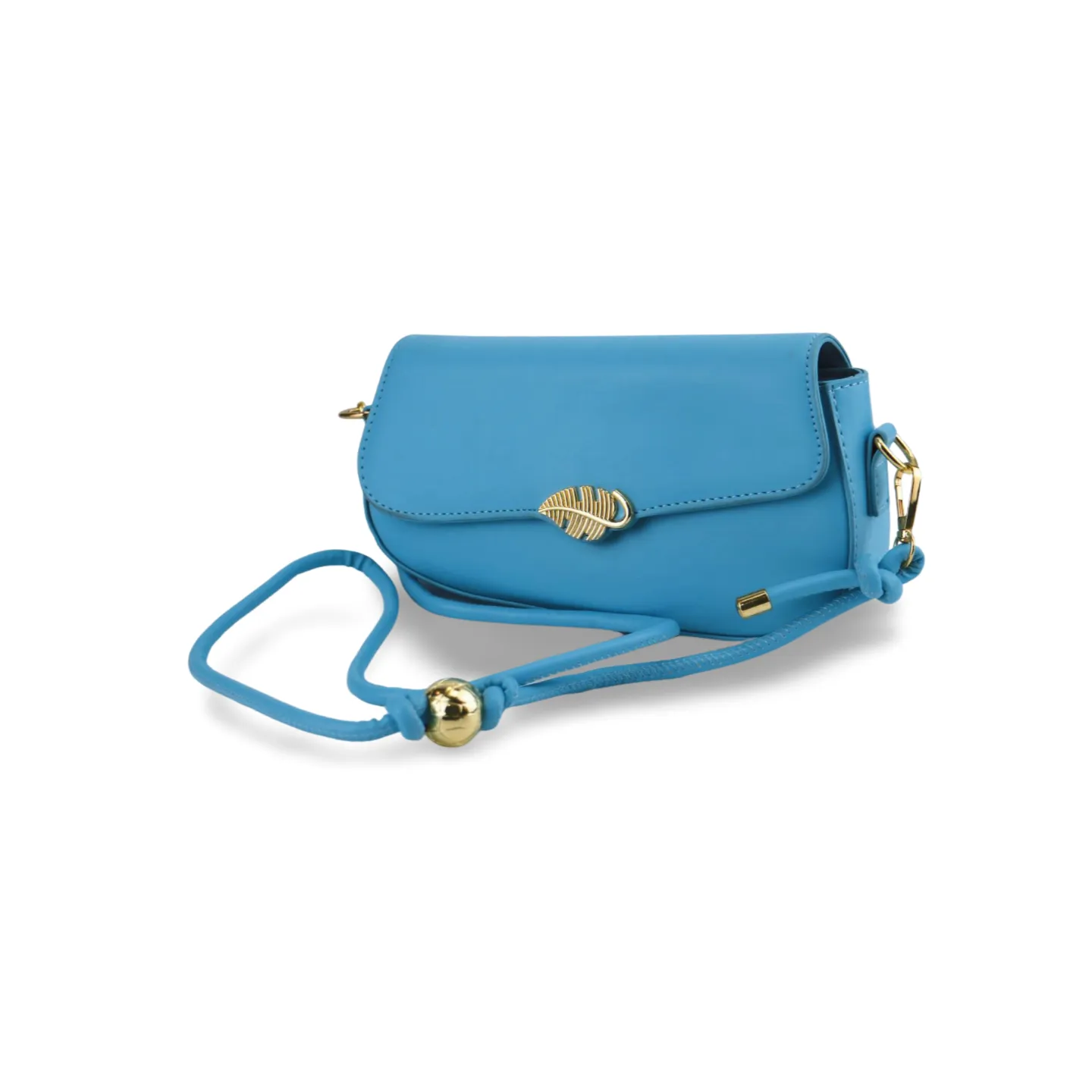 Luxurious Crossbody Bag with Gold Leaf Accents-art 2004