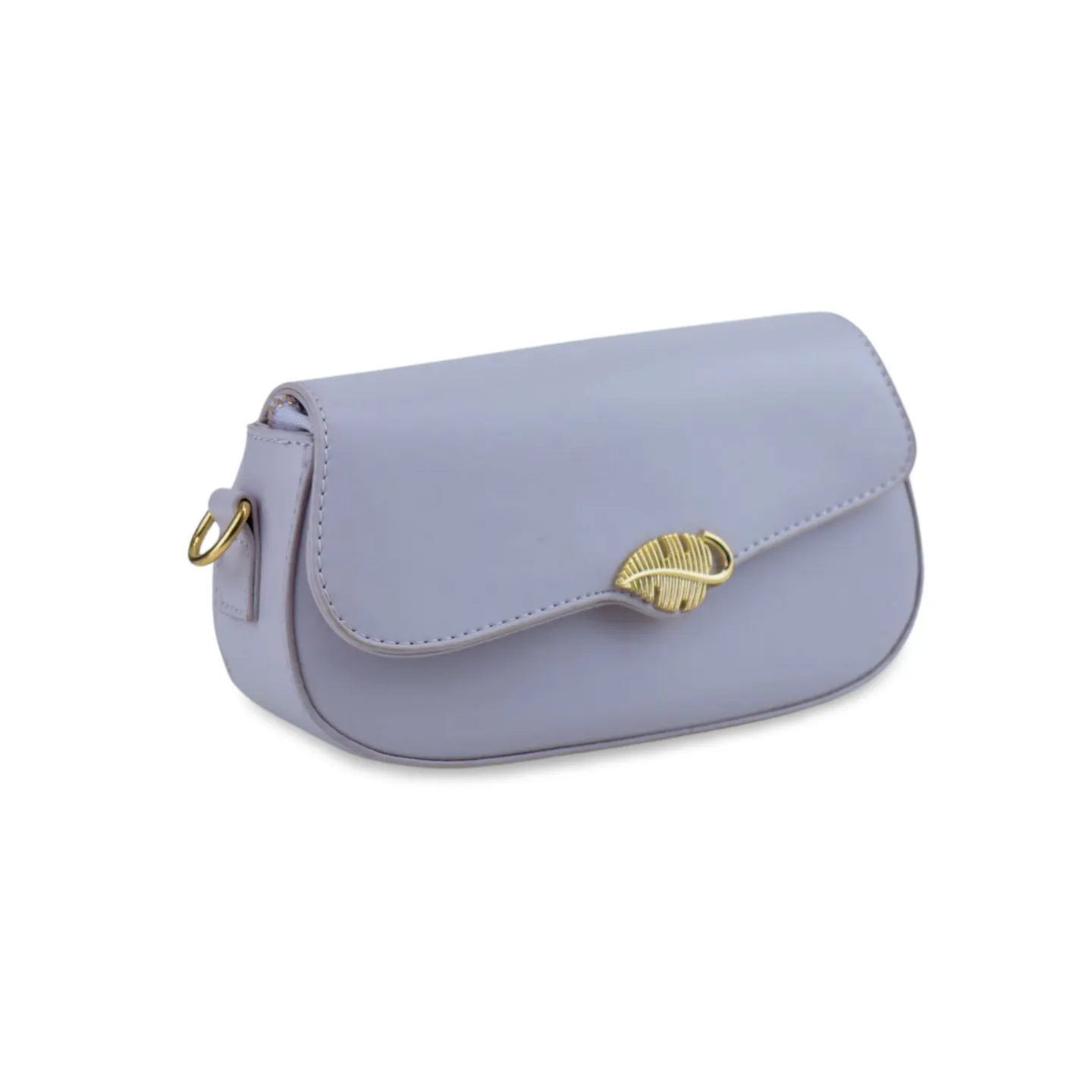 Luxurious Crossbody Bag with Gold Leaf Accents-art 2004